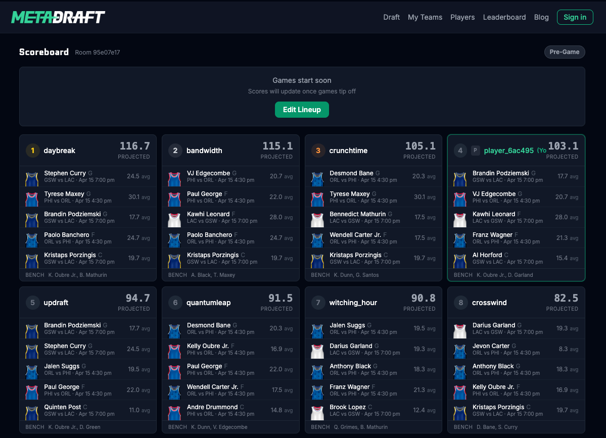 Web Scoreboard